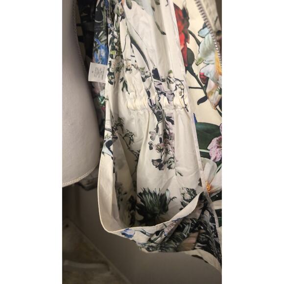 Adam Lippes floral poplin utility anorak lightweight high low jacket M - Picture 10 of 11